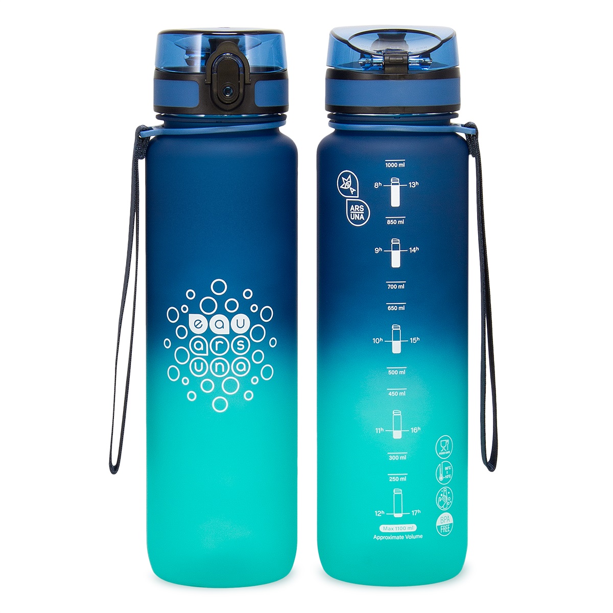 Бутилка за вода Аrs Una Dark sea 1000 ml - BPA free 1