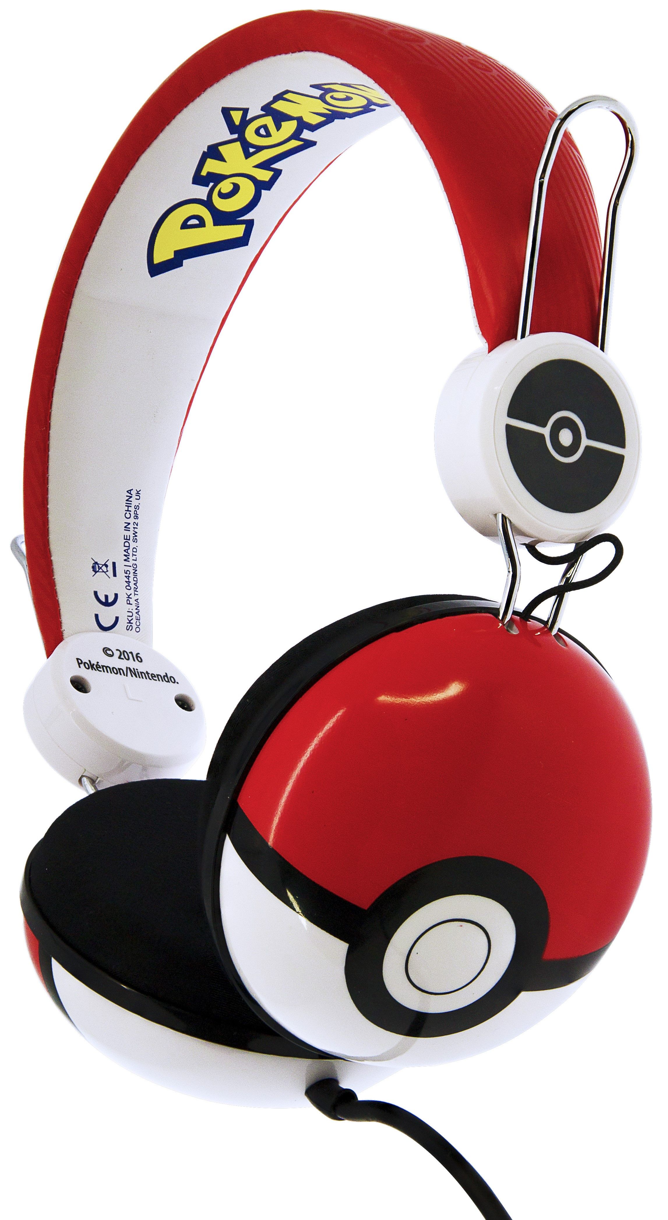 Детски слушалки OTL Technologies - Pokeball Tween, червени 1