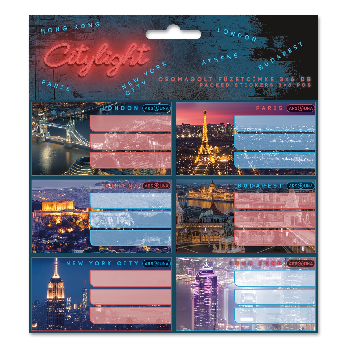 Ученически етикети ARS UNA City light 1