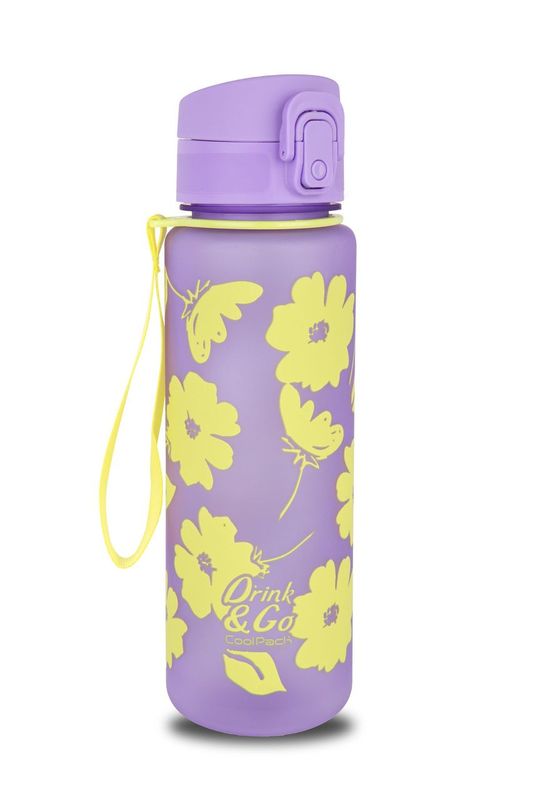 Бутилка за вода COOLPACK - Brisk 600ml - FLORES LILA 1