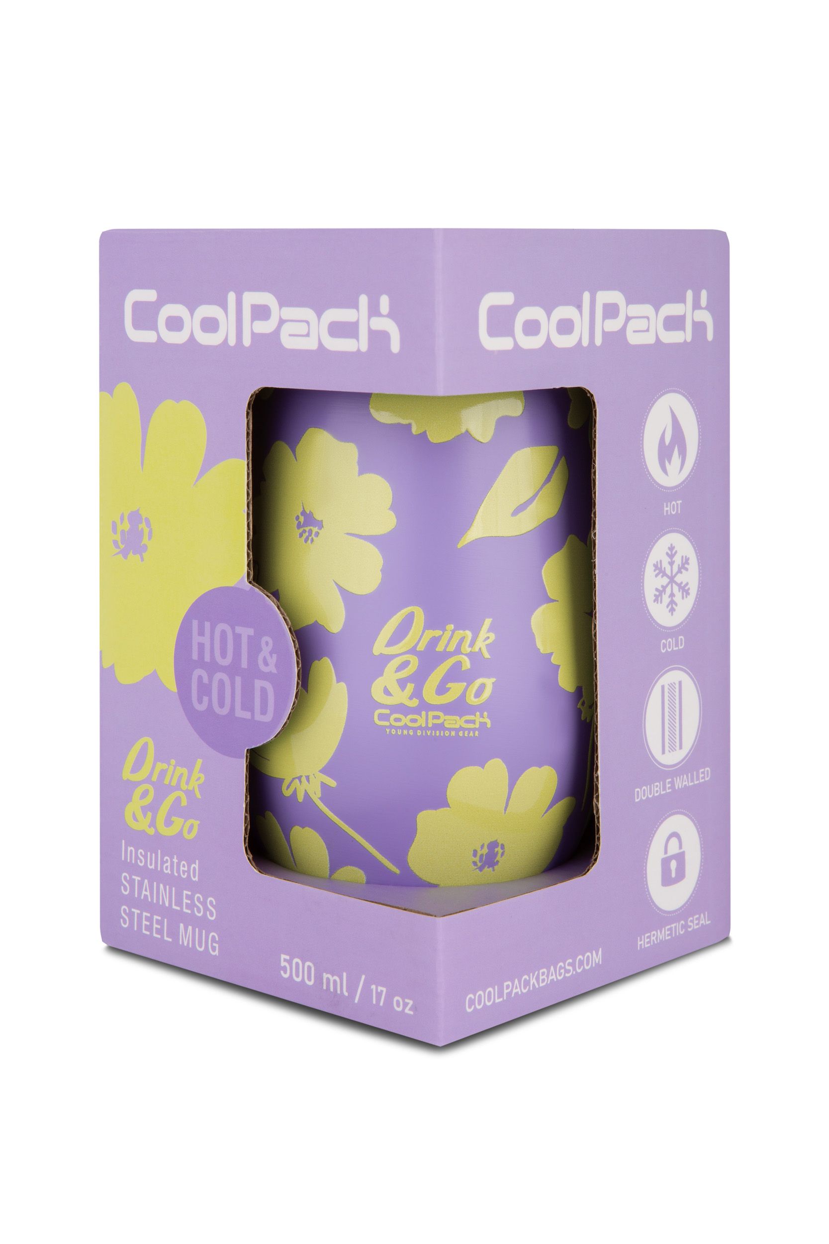 Чаша за кафе Coolpack - MISS 500 ml - FLORES LILA 1