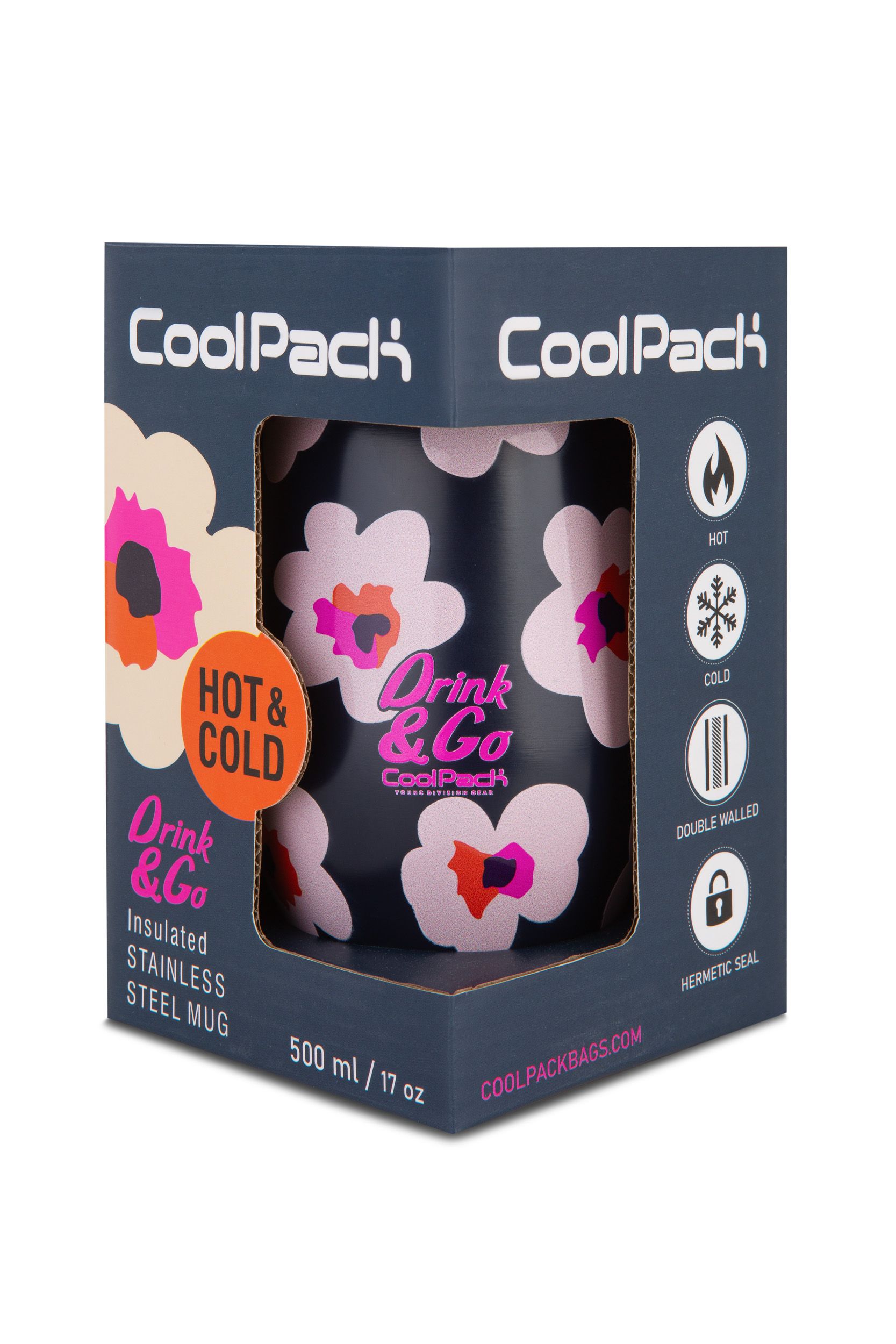 Чаша за кафе Coolpack - MISS 500 ml - FLORES NINA 1