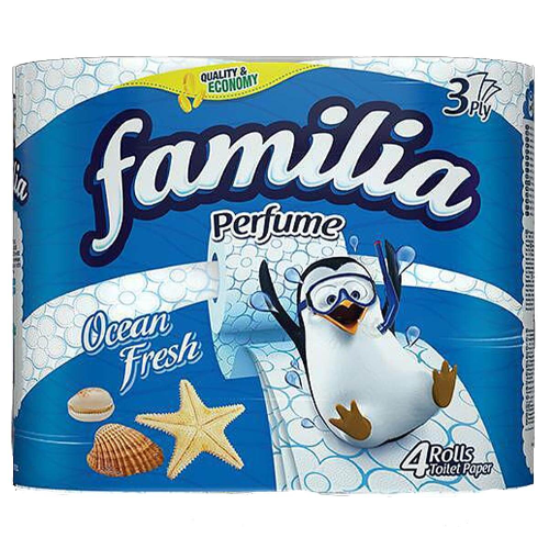 Тоалетна Хартия FAMILIA Ocean Fresh 4бр 1