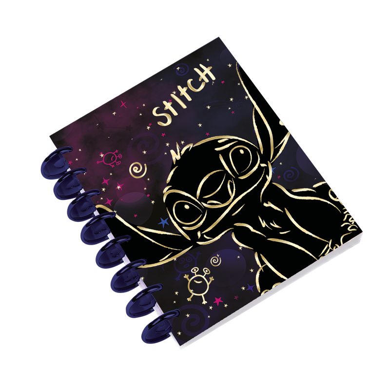 Тетрадка с пластмасова спирала А5 - Stitch GOLD - 3 1