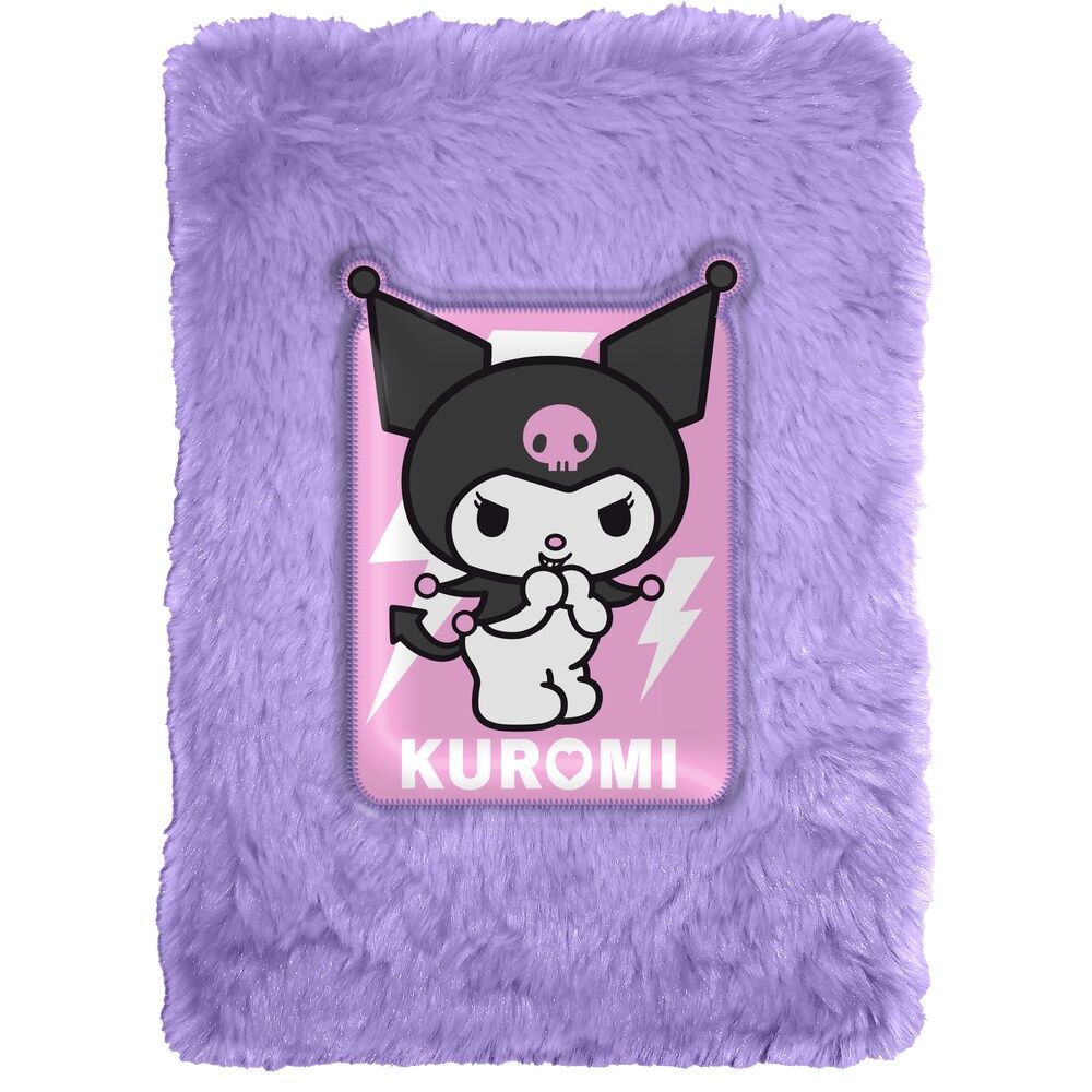 Плюшен тефтер Kuromi А5 лилава 1