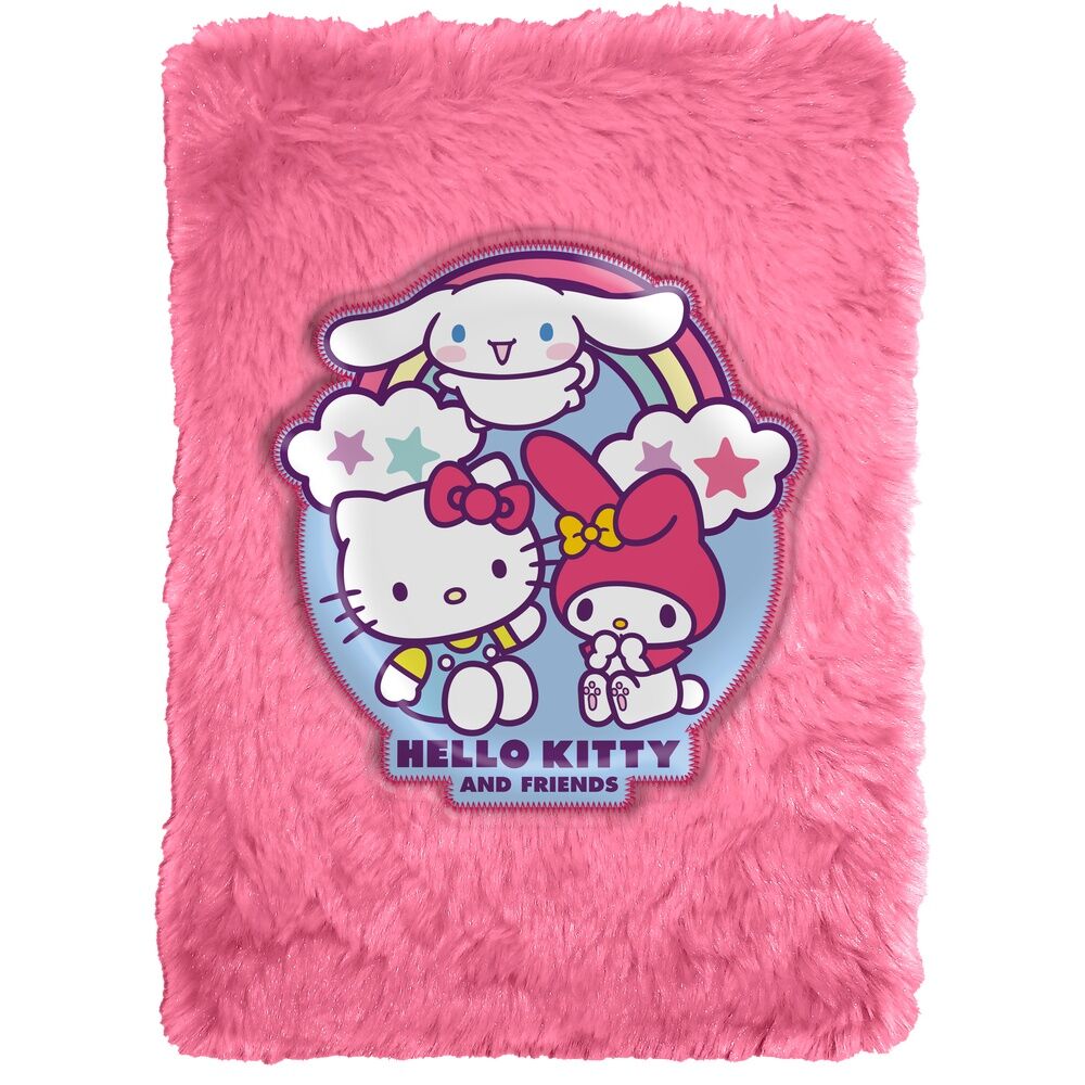 Плюшена розов тефтер A5 Hello Kitty and Friends 1