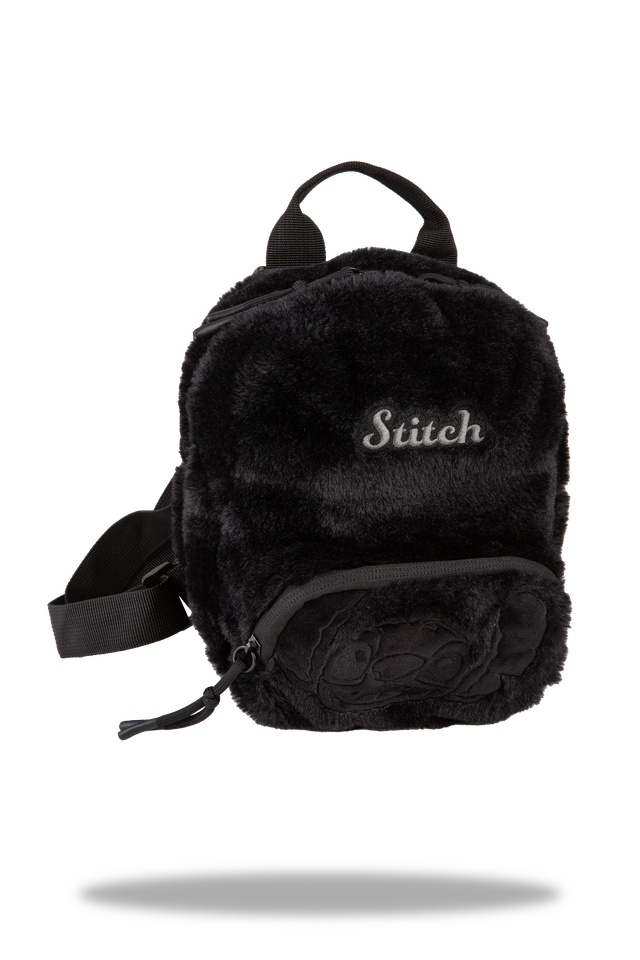 Пухкава мини раница Coolpack - Stitch Fluffy BLACK 1
