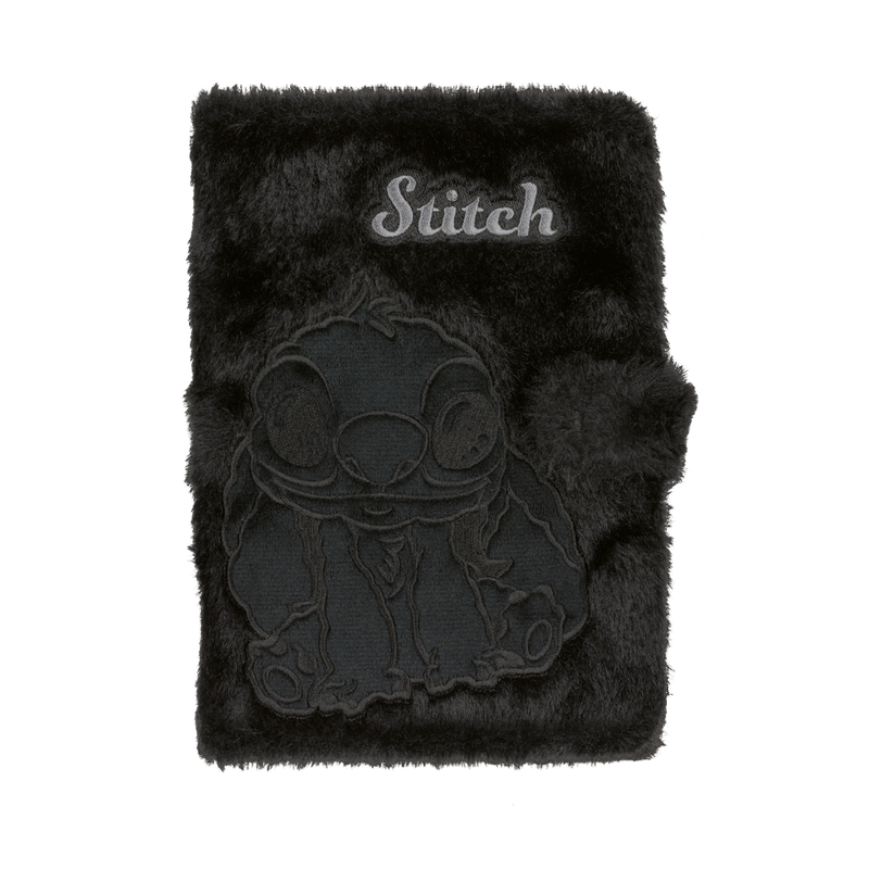 Пухкава тетрадка A5 &ndash; Stitch Fluffy BLACK 1