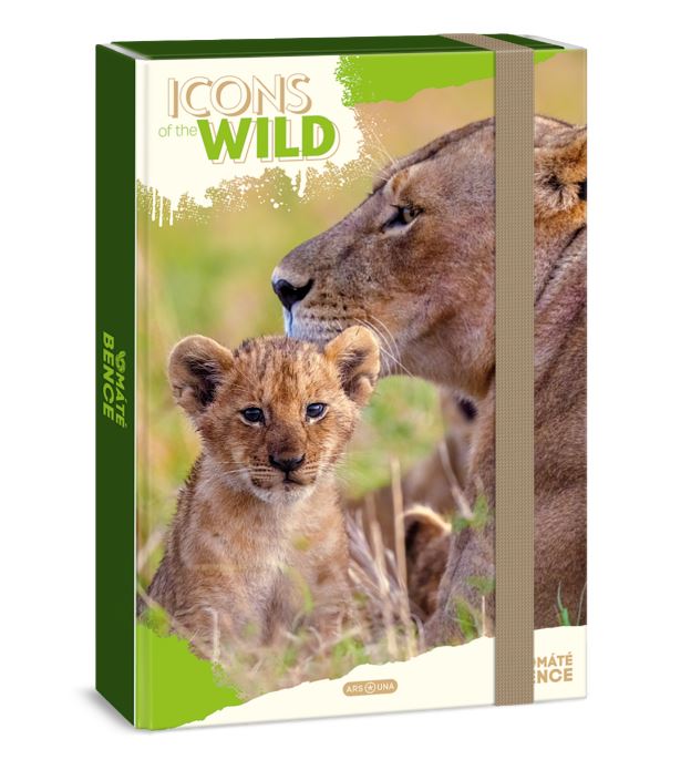 Кутия с ластик А4 Ars Una Icons of the Wild - Lions 1