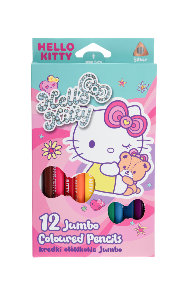 Цветни моливи Jumbo 12 цв. Hello Kitty Pastel 1