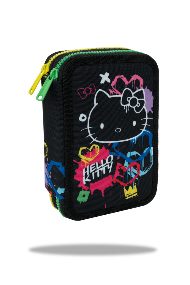 Ученически несесер с пособия COOLPACK - JUMPER 2 - Hello Kitty Neon Black 1
