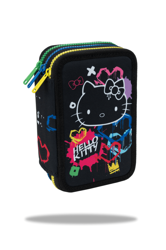 Ученически несесер с пособия Coolpack - Jumper 3 - Hello Kitty Neon Black 1
