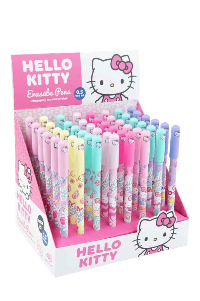 Химикал с гума дисплей 48 бр. Hello Kitty Pastel 1