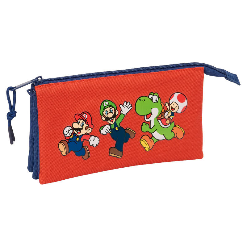 Ученически несесер с три отделения Super Mario Bros Mamma Mia