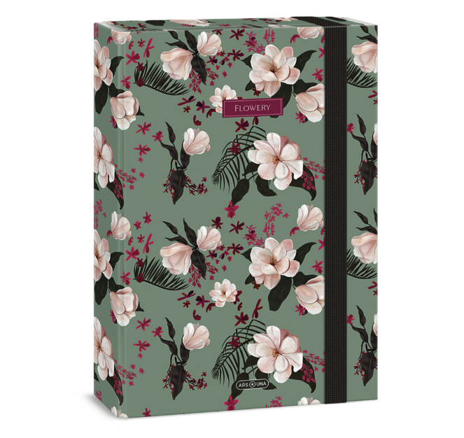Кутия с ластик А4 Ars Una Flowery green (5535) 1