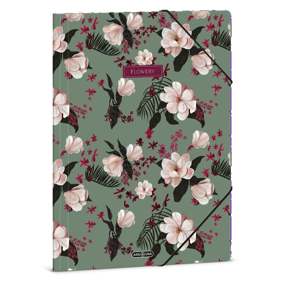 Папка с ластик Flowery green (5535) Ars Una 1
