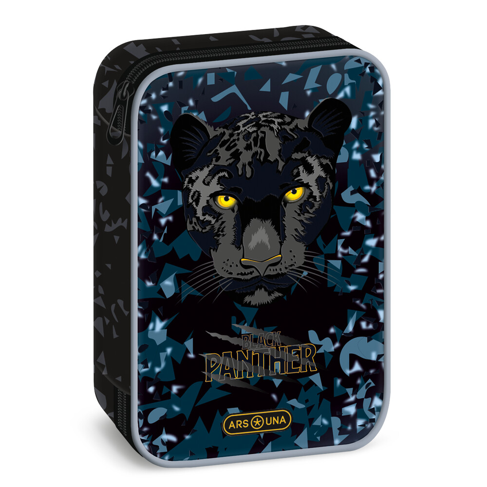 Ученически несесер с един цип на две нива Black Panther (5529) 1