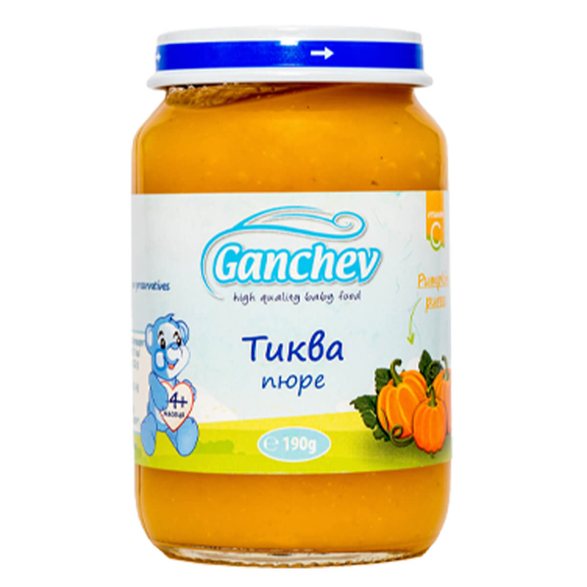 Пюре ГАНЧЕВ Тиква 4+ месеца 190гр 1