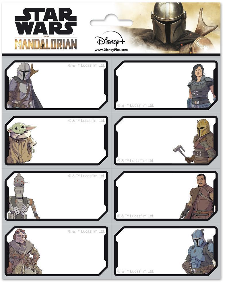 Ученически етикети Grupo Erik - Star Wars Mandalorian, 16 броя 1