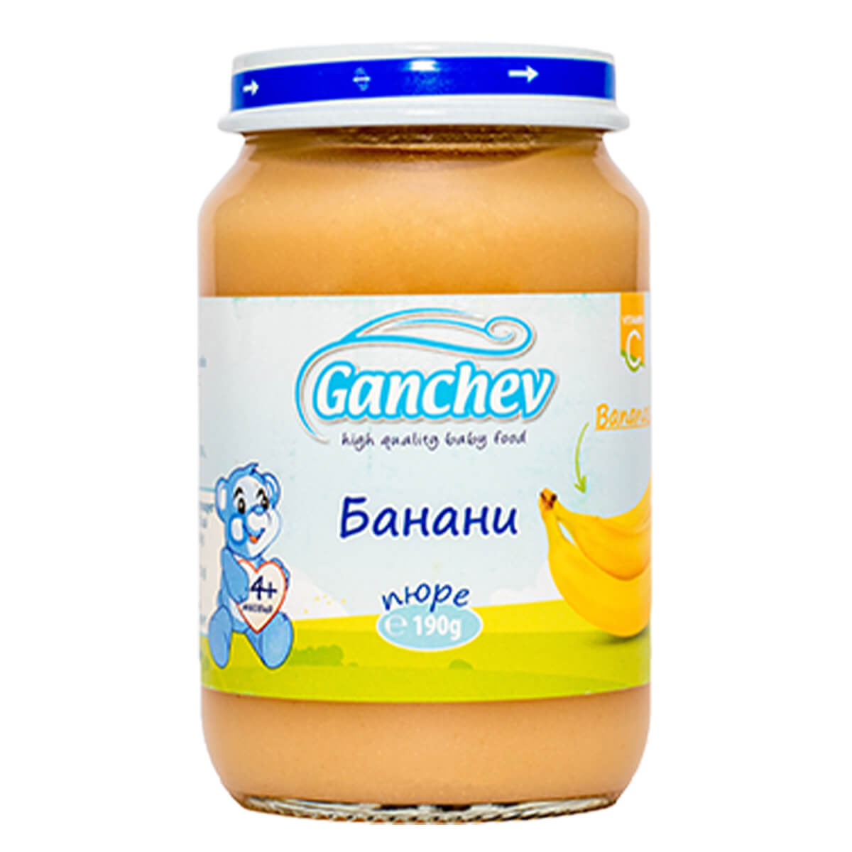 Пюре ГАНЧЕВ Банани 4+ месеца 190гр 1
