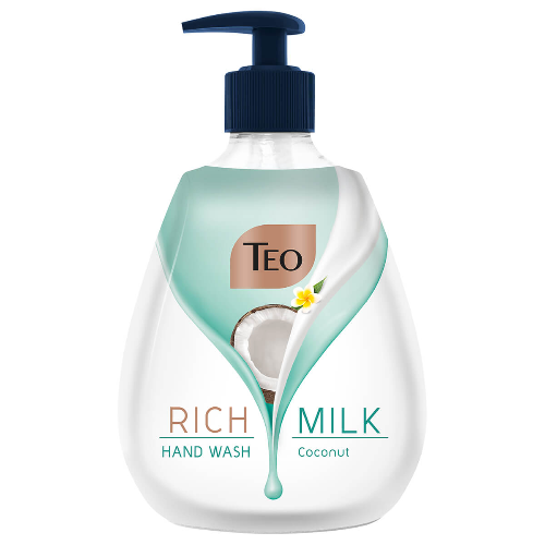 Течен Сапун TEO MILK RICH Кокос 400мл зелен 1