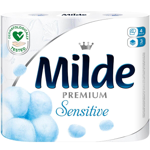 Тоалетна Хартия MILDE Sensitive 4бр 1
