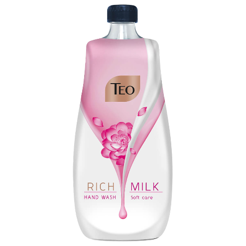 Течен Сапун Пълнител TEO MILK RICH Camellia Soft 800мл Розов 1