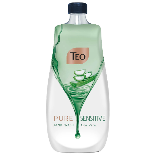 Течен Сапун Пълнител TEO MILK RICH Sensitive Aloe 800мл Зелен 1