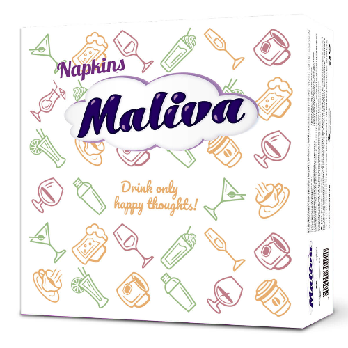 Салфетки MALIVA Принт 33х33 50бр 1