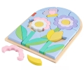 Дървен пъзел Fisher-Price Цветя (37 части)_1
