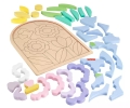 Дървен пъзел Fisher-Price Цветя (37 части)_2