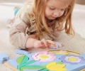 Дървен пъзел Fisher-Price Цветя (37 части)_4