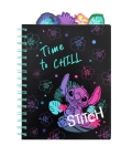 Тетрадка спирала с разделители - A5 - 100 л -STITCH Black Time to Chill_0